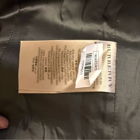 Burberry Brit Charcoal Slim Wool Coat for Women - Picture 8 of 8